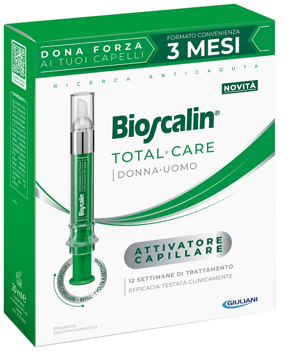 BIOSCALIN TOTAL CARE DONNA-UOMO ATTIVATORE CAPILLARE 10 ML + 1 REFILL - maxifarmacia.it