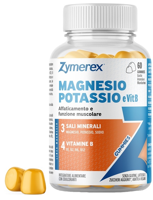 ZYMEREX MAGNESIO POTASSIO E VIT B 60 GUMMIES - maxifarmacia.it