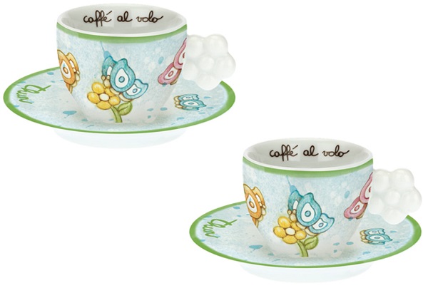 SET TAZZINE CAFFE' FARFALLA 2 PEZZI - maxifarmacia.it