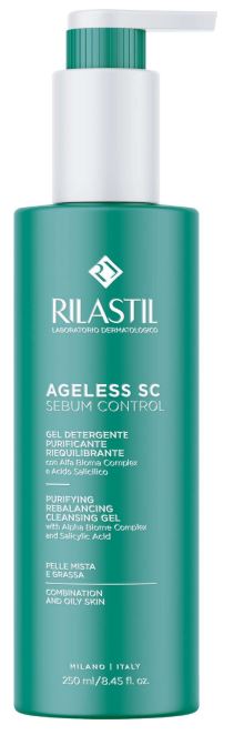 RILASTIL AGELESS SC SEBUM CONTROL GEL DETERGENTE PURIFICANTE RIEQUILIBRANTE 250 ML - maxifarmacia.it