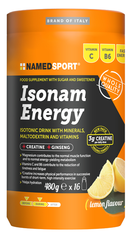 ISONAM ENERGY LEMON FLAVOUR 480 G - maxifarmacia.it