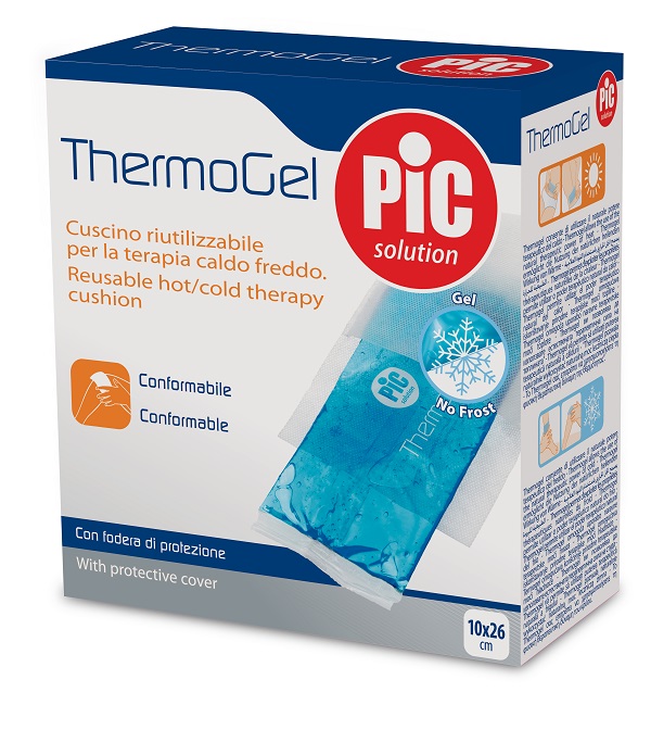 CUSCINO THERMOGEL 10X26 CM TERAPIA CALDO FREDDO CON FODERA ITC - maxifarmacia.it