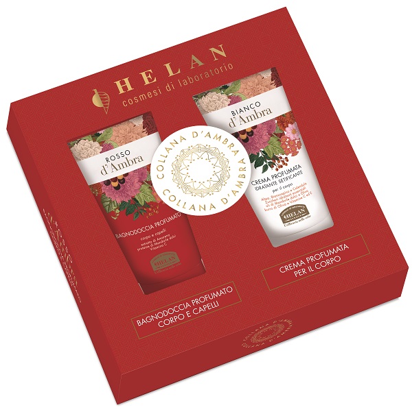 COLLANA D'AMBRA COFANETTO ROSSO D'AMBRA 1 BAGNODOCCIA 75 ML + 1 BIANCO D'AMBRA CREMA CORPO 75 ML - maxifarmacia.it