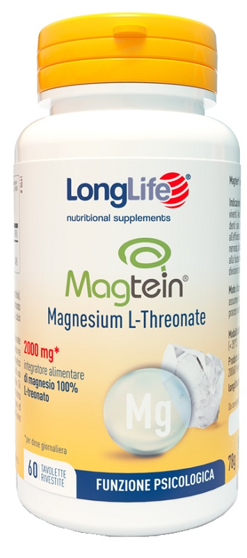 LONGLIFE MAGTEIN MAGNESIO L-THREONATO 60 TAVOLETTE RIVESTITE - maxifarmacia.it