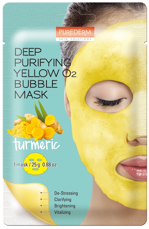 PUREDERM MASCHERA BUBBLE PURIFICANTE ALLA CURCUMA - maxifarmacia.it