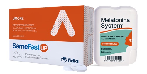 SAMEFAST UP 20 COMPRESSE + MELATONINA SYSTEM 300 COMPRESSE - maxifarmacia.it