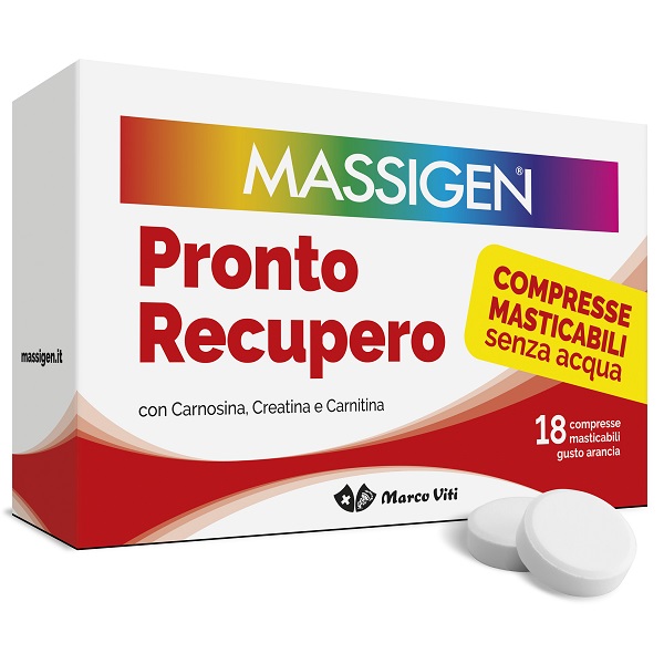 MASSIGEN PRONTO RECUPERO 18 COMPRESSE MASTICABILI - maxifarmacia.it