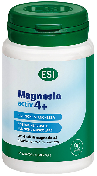 ESI MAGNESIO ACTIV 4+ 90 OVALETTE SENZA GLUTINE - maxifarmacia.it