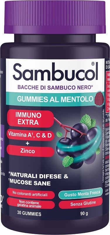 SAMBUCOL GUMMIES MENTOLO 30 GUMMIES - maxifarmacia.it
