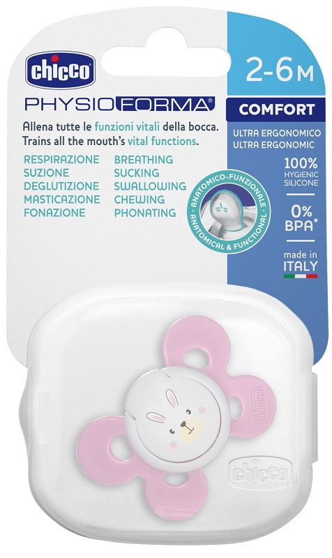 CHICCO SUCCHIETTO COMFORT GIRL IN SILICONE 2-6 MESI 1 PEZZO - maxifarmacia.it