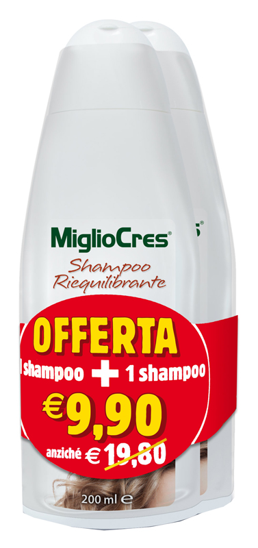 MIGLIOCRES SHAMPOO RIEQUILIBRANTE BIPACK 200 ML - maxifarmacia.it