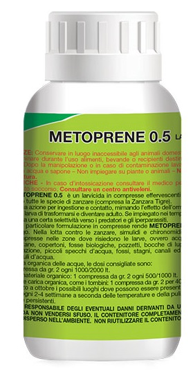 METOPRENE 0,5 LARVICIDA ANTIZANZARE 10 COMPRESSE 20 G - maxifarmacia.it