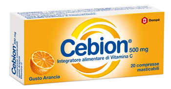 CEBION VITAMINA C GUSTO ARANCIA DA 20 COMPRESSE MASTICABILI - maxifarmacia.it