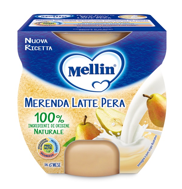 MELLIN MERENDA LATTE PERA 2 X 100 G - maxifarmacia.it