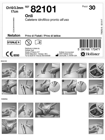 CATETERE IDROFILICO ONLI 17 CM CH 10 30 PEZZI - maxifarmacia.it