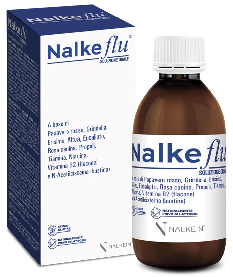 NALKEFLU SOLUZIONE ORALE 200 ML + 1  BUSTINA DA 2,5 G - maxifarmacia.it