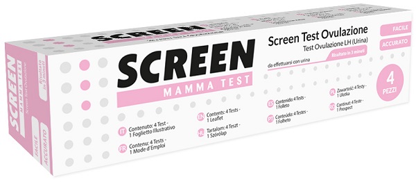 SCREEN TEST RAPIDO OVULAZIONE SCREEN 4 PEZZI - maxifarmacia.it
