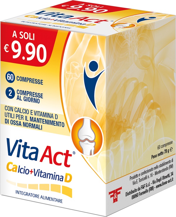 VITA ACT CALCIO + VITAMINA D 60 COMPRESSE - maxifarmacia.it