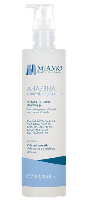 MIAMO ACNEVER AHA/BHA PURIFYING CLEANSER 250 ML - maxifarmacia.it