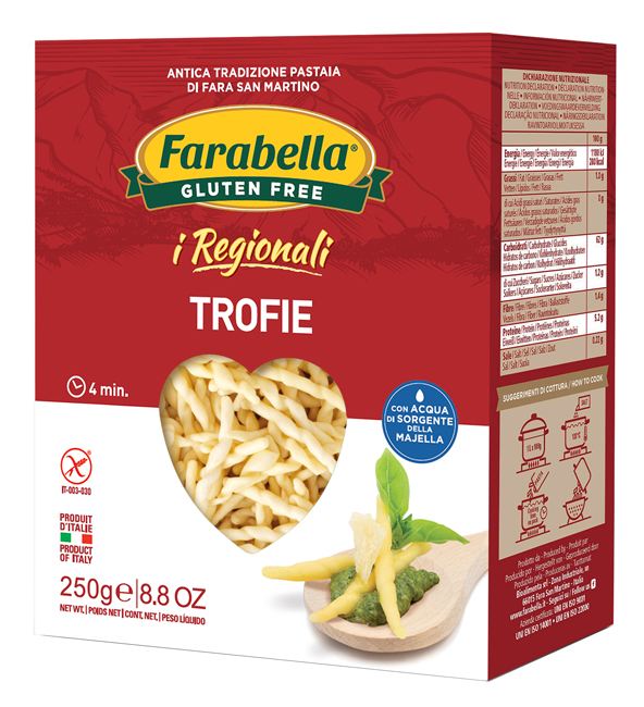 FARABELLA TROFIE I REGIONALI PASTA FRESCA STABILIZZATA 250 G - maxifarmacia.it