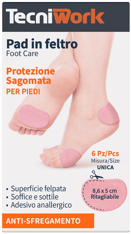 PAD IN FELTRO SAGOMATO 8,6X5CM 6 PEZZI - maxifarmacia.it