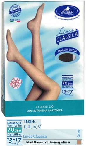 SAUBER CLASSICO COLLANT 70 DENARI MAGLIA LISCIA CAMEL 5 - maxifarmacia.it