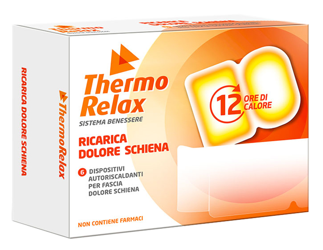THERMORELAX RICARICA PER FASCIA DOLORE LOMBARE 6 DISPOSITIVI AUTORISCALDANTI - maxifarmacia.it