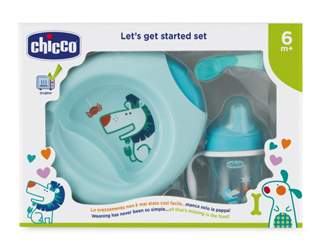 CHICCO SET PAPPA 6 MESI+ AZZURRO - maxifarmacia.it
