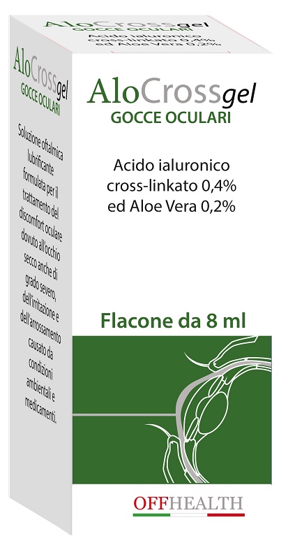ALOCROSS GOCCE OCULARI ACIDO IALURONICO CROSS-LINKATO 0,2% E ALOE VERA 8 ML - maxifarmacia.it