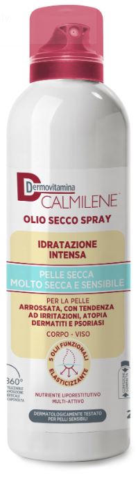 DERMOVITAMINA CALMILENE OLIO SECCO SPRAY IDRATAZIONE INTENSA PER PELLE SECCA, MOLTO SECCA E SENSIBILE 200 ML - maxifarmacia.it