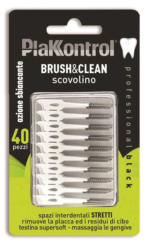 PLAKKONTROL BRUSH & CLEAN CARBON 40 PEZZI - maxifarmacia.it