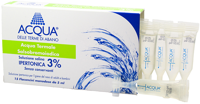 ACQUA DELLE TERME DI ABANO SOLUZIONE IPERTONICA 3% PER LAVAGGIO NASALE - maxifarmacia.it