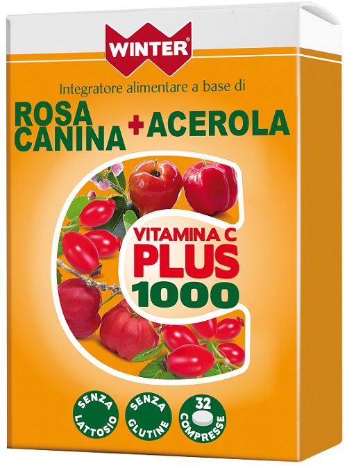 WINTER VITAMINA C PLUS 1000 ROSA CANINA + ACEROLA 32 COMPRESSE - maxifarmacia.it