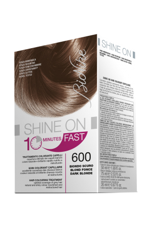 BIONIKE SHINE ON FAST TRATTAMENTO COLORANTE CAPELLI BIONDO SCURO 600 FLACONE 60 ML + TUBO 60 ML - maxifarmacia.it