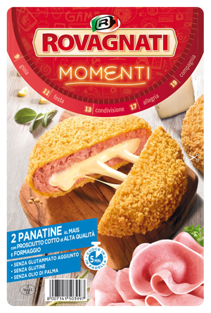 PANATINE MAIS PROSCIUTTO COTTO + FORMAGGIO 175 G BRAND MOMENTI - maxifarmacia.it