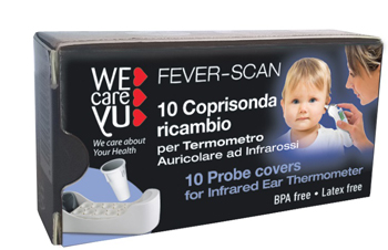 COPPELLE RICAMBIO PER TERMOMETRO INFRAROSSI WECAREYU FEVER-SCAN 10 PEZZI - maxifarmacia.it