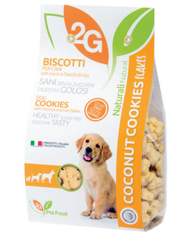 2G PET FOOD COCONUT COOKIES FLAKES 350 G - maxifarmacia.it
