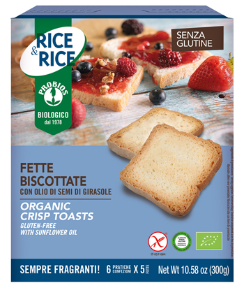 RICE&RICE FETTE BISCOTTATE CON OLIO DI SEMI DI GIRASOLE 300 G - maxifarmacia.it