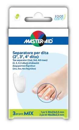 SEPARATORE DITA IN GEL MASTER-AID FOOTCARE MIX 1 SMALL + 2 MEDIUM C9 - maxifarmacia.it