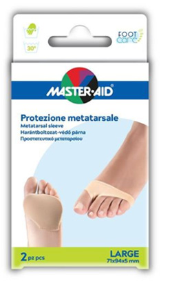 PROTEZIONE IN GEL E TESSUTO MASTER-AID FOOTCARE PER METATARSO LARGE 2 PEZZI G3 - maxifarmacia.it