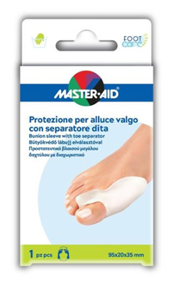 PROTEZIONE MASTER-AID FOOTCARE PER ALLUCE VALGO CON SEPARATORE DITA INTEGRATO 1 PEZZO D9 - maxifarmacia.it