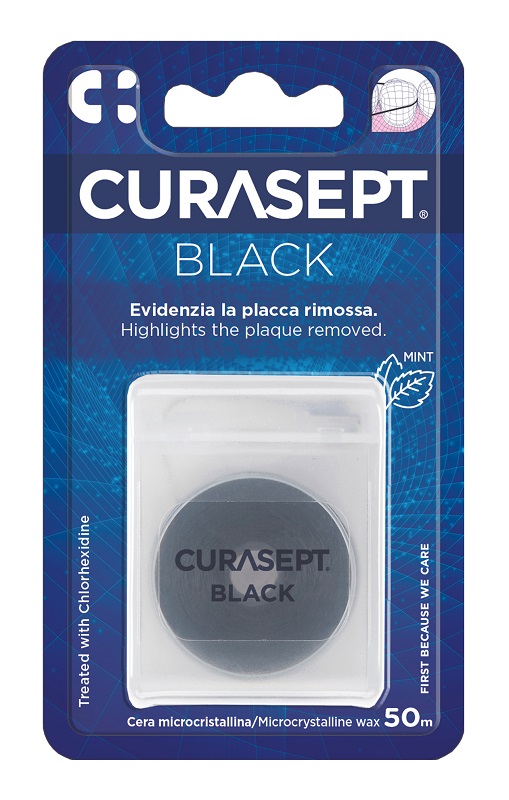 CURASEPT FLOSS CERATO NERO CLOREXIDINA - maxifarmacia.it