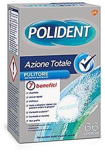 POLIDENT AZIONE TOTALE 66 COMPRESSE PULITORE PER PROTESI QUOTIDIANO - maxifarmacia.it