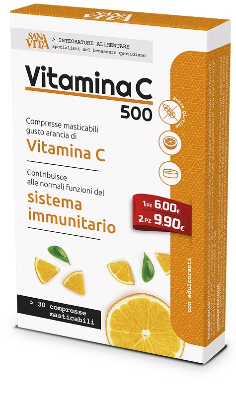 SANAVITA VITAMINA C MASTICABILE 30 COMPRESSE - maxifarmacia.it