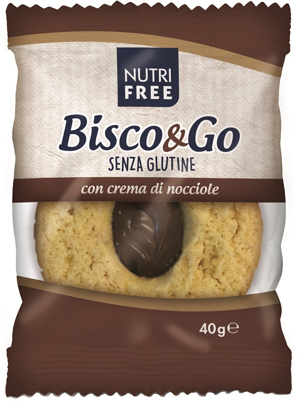NUTRIFREE BISCO&GO CON CREMA DI NOCCIOLE 40 G - maxifarmacia.it