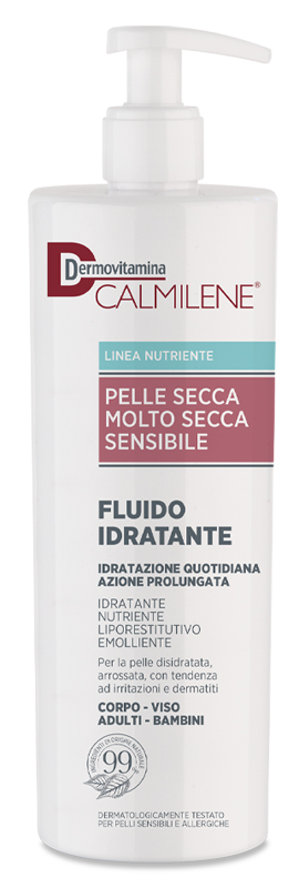 DERMOVITAMINA CALMILENE FLUIDO IDRATANTE PER PELLE SECCA, MOLTO SECCA E SENSIBILE 500 ML - maxifarmacia.it