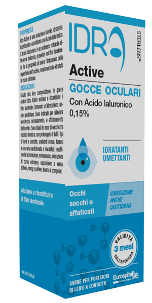 GOCCE OCULARI STERILENS IDRA ACTIVE 10 ML CON ACIDO IALURONICO 0,15% - maxifarmacia.it