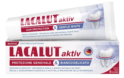 LACALUT AKTIV PROTEZIONE GENGIVALE & BIANCO DELICATO 75 ML - maxifarmacia.it