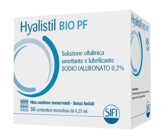 HYALISTIL BIO PF SOLUZIONE OFTALMICA PHOSPHATE FREE MONODOSE A BASE DI ACIDO IALURONICO 0,2% 30 FLACONCINI 0,25 ML - maxifarmacia.it