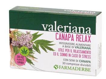 VALERIANA CANAPA RELAX 30 COMPRESSE DIVISIBILI - maxifarmacia.it